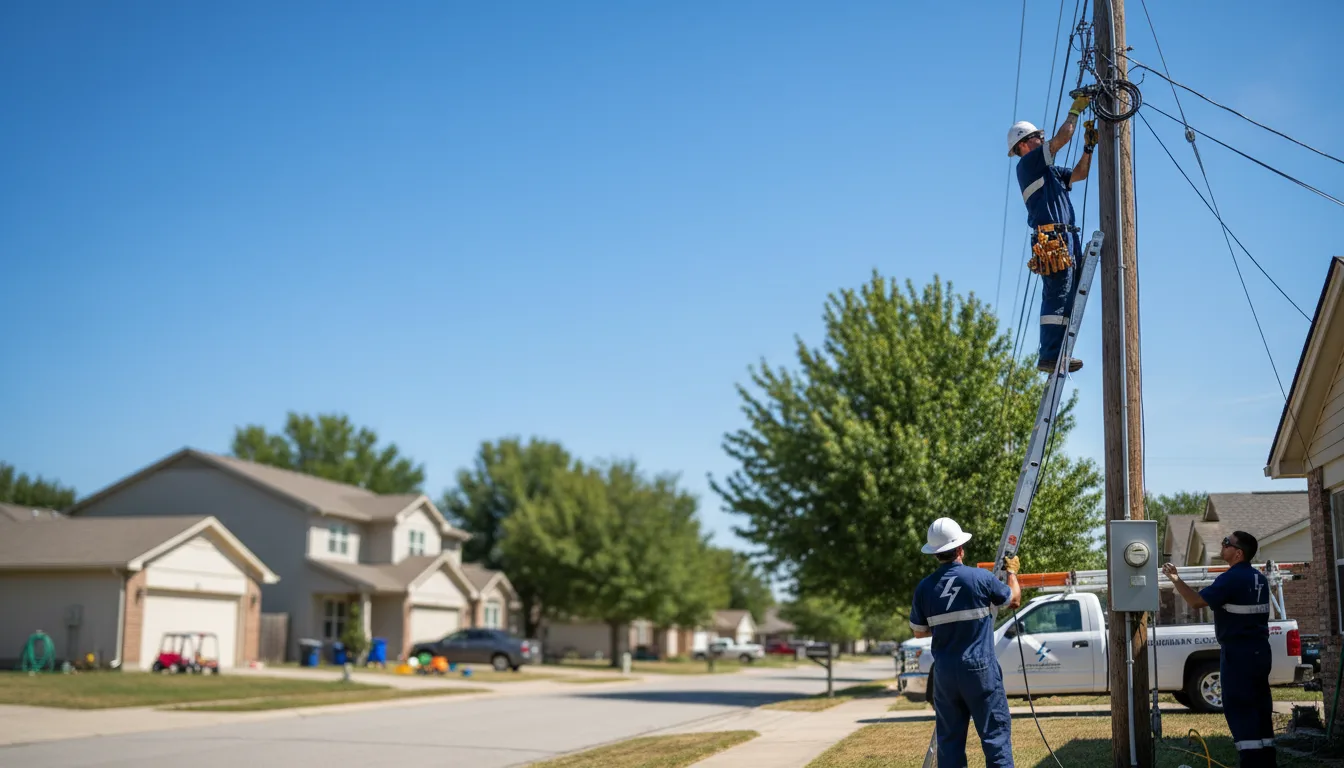 Residential electrician providing installation services in Bon Wier, TX